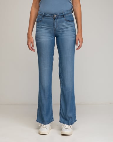 Pantalones rectos de tencel