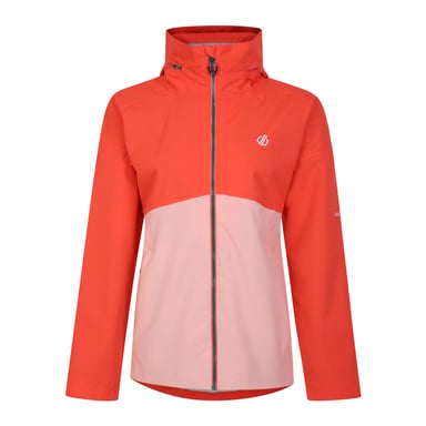 Dare 2B Womens/Ladies Trail Colour Block Waterproof Jacket (Neon Peach)