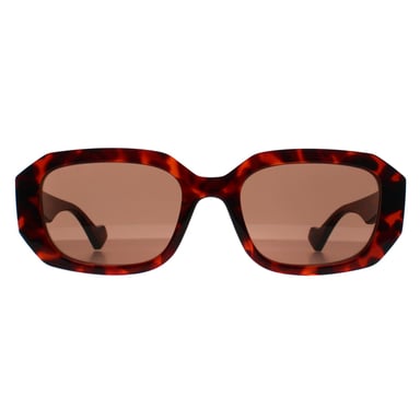 Gucci Rectángulo Mujer Marrón Habana Oscuro Brillante GG1535S