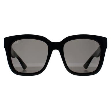 Gucci Cuadrado Mujer Negro Brillante Gris Oscuro GG1338S