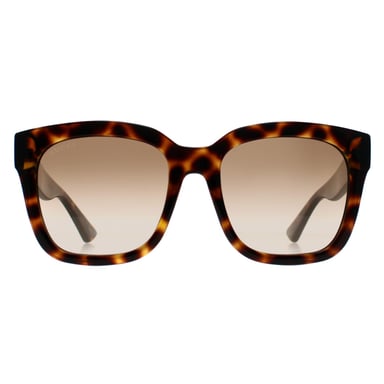 Gucci Cuadrado para Mujer Manchado Brillante Habana Marrón Gradiente GG1338S