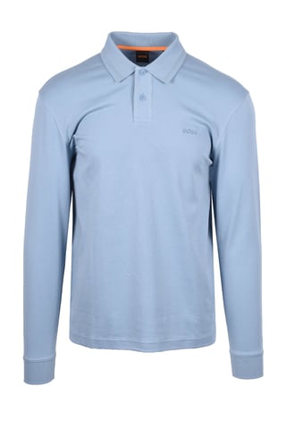 Boss Orange Interlock Polo Light Pastel Blue