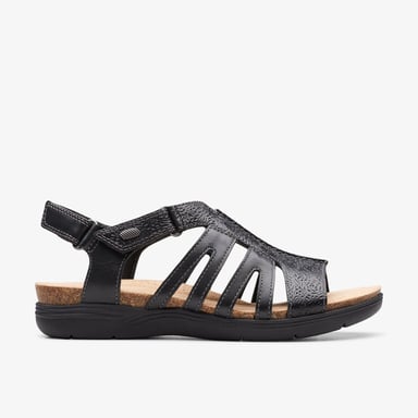 Sandalias de cuero negro April Belle
