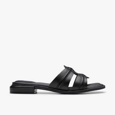 Sandalias de Cuero Negro Ariany Mule