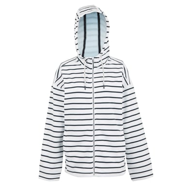 Regatta Womens/Ladies Bayletta II Striped Full Zip Hoodie (White/Navy)