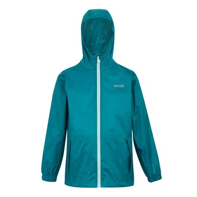 Regatta Great Outdoors Childrens/Kids Pack It Jacket III Waterproof Packaway Black (Exotic Plume/Icy Morn)
