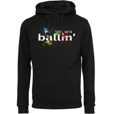 Ballin Est. 2013 Sudaderas con capucha Paint Splatter Hoodie Negro