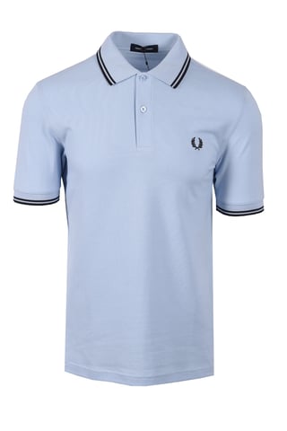Fred Perry Twin Tipped Polo Shirt Light Smoke/Navy