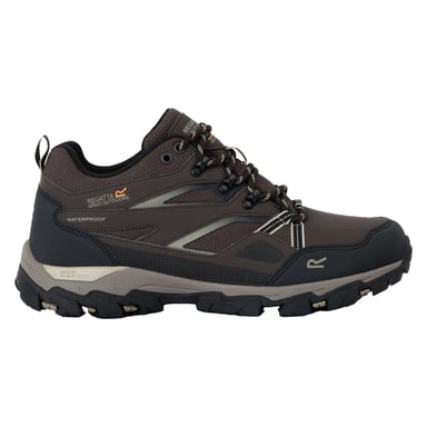 Regatta Mens Holcombe 3 Low Walking Boots (Peat/Gold Fawn)