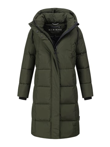 Abrigo acolchado largo de invierno Marikoo Tabiaa XVI para mujer con capucha y forro polar
