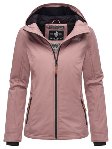 Marikoo Chaqueta ligera entretiempo mujer resistente al agua y al viento con capucha mauve