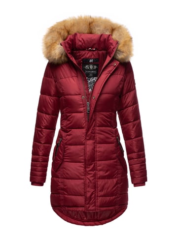 Navahoo Abrigo de Invierno Mujer Papaya – Entallado, Cálido & Con Cuello de Pelo Desmontable