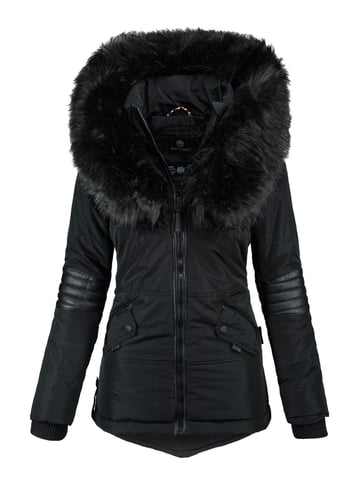 Navahoo Abrigo de Invierno Mujer Nirvana – Cálido, Con Cuello de Pelo Voluminoso & Forro de Borreguito