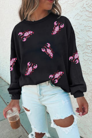 Sudadera con estampado de langosta