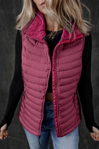 Chaqueta Acolchada con Cuello Alto