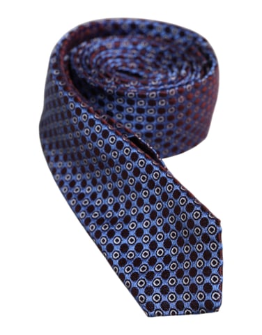 Corbata de seda con patrón geométrico