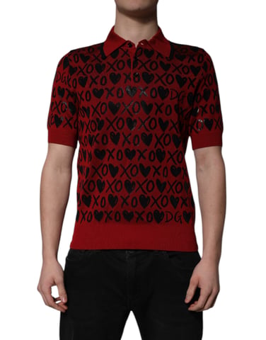 Camisa Polo de Manga Corta con Patrón Xoxo