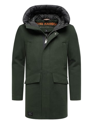Abrigo de invierno para hombre Stone Harbour Fenroos con acabado tipo lana y capucha desmontable