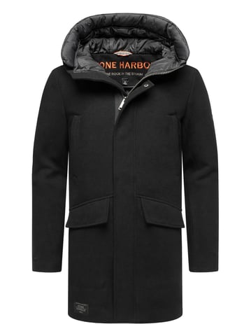 Abrigo de invierno para hombre Stone Harbour Fenroos con acabado tipo lana y capucha desmontable