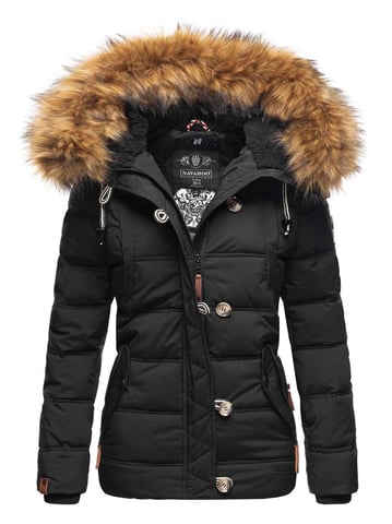 Navahoo Chaqueta de invierno Zoja para mujer – Cálida, Moderna & Con Cuello de Pelo Sintético Desmontable