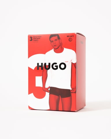 Camiseta Variada en Blanco (paquete de 3)