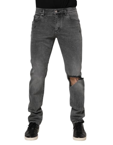 Jeans Rectos Desgastados