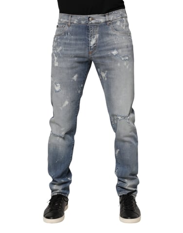 Jeans Ajustados Desgastados