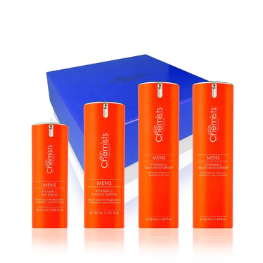 skinChemists Kit Completo de Rutina de Vitamina C Anti-Envejecimiento para Hombres