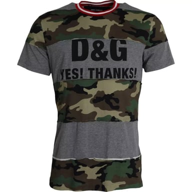 Camiseta con estampado de camuflaje Sí Gracias