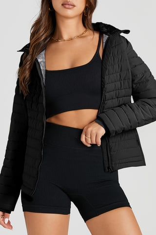 Chaqueta Acolchada con Capucha