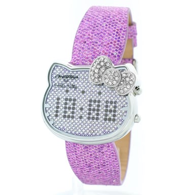 Reloj de Brillo Púrpura de Hello Kitty