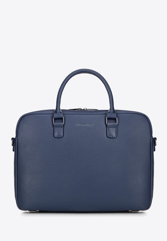 Bolso Wittchen para portátil de 16 pulgadas para hombre, piel sintética, azul marino, piel ecológica