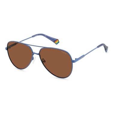 Gafas de sol de acero inoxidable azules