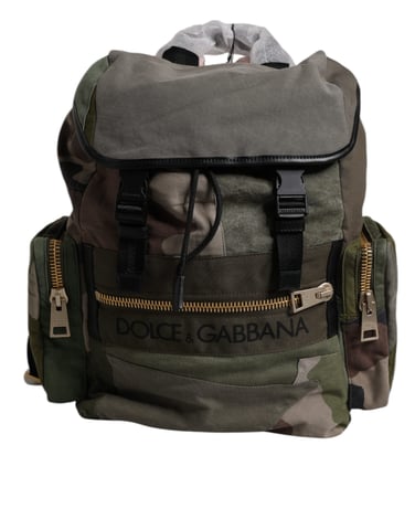 Mochila Escolar de Parches en Verde Militar