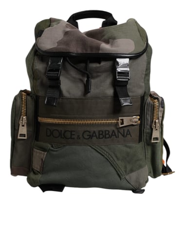 Mochila de Viaje de Patchwork Verde Militar