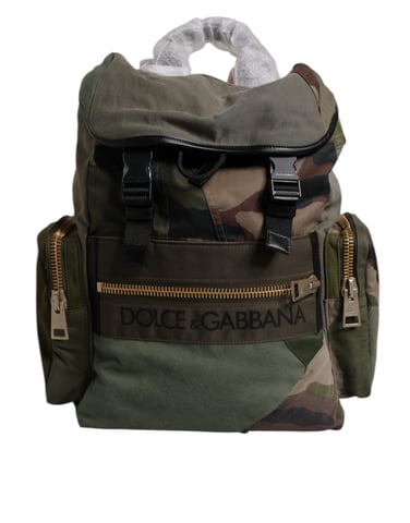 Mochila de viaje de parche militar verde