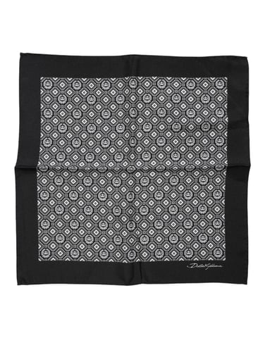 Foulard cuadrado estampado en blanco y negro