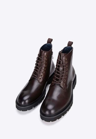 Botas de combate con cordones de cuero para hombre de Wittchen, color marrón y cuero natural