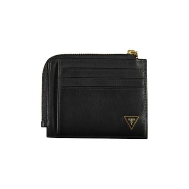 Cartera de Cuero Negra Guess Jeans