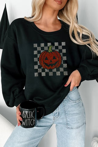 Sudadera con calabaza de strass
