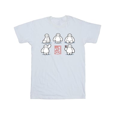 Disney Mens Big Hero 6 Baymax Many Poses T-Shirt (White)