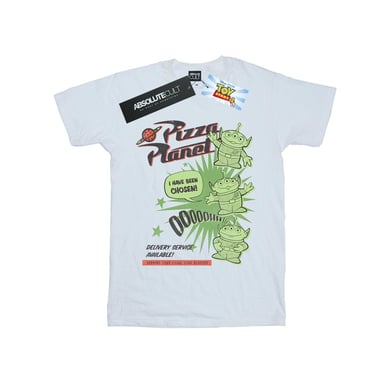 Disney Mens Toy Story 4 Pizza Planet Little Green Men T-Shirt (White)