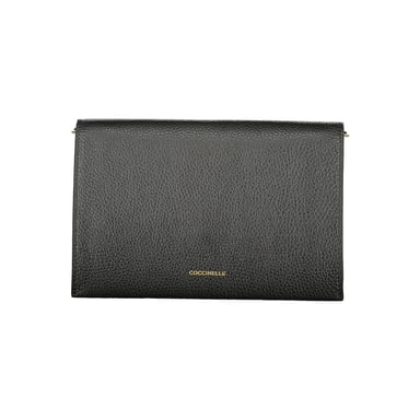 Bolso de Mano de Cuero Negro
