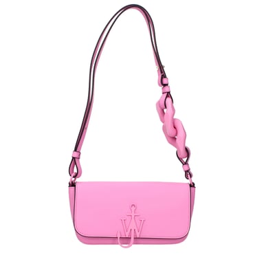 Bolso de Hombro de Cuero Rosa