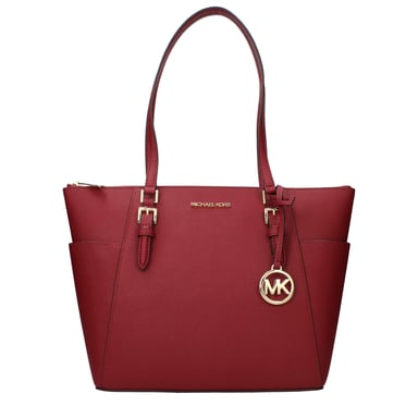 Bolso de Hombro de Cuero Rojo