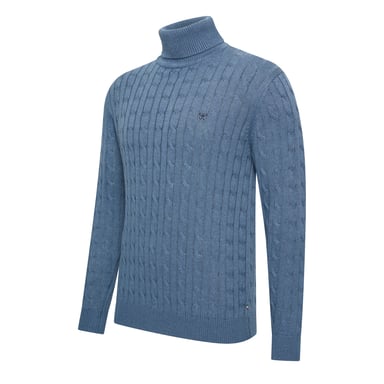 Cappuccino Italia Aosta Cable Pullover Azul