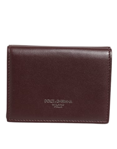 Holder de Tarjetas para Hombre de Piel con Logo Relieve en Color Marrón Oscuro