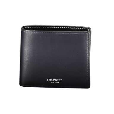 Cartera de Cuero Azul Tommy Hilfiger