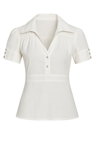 Blusa blanca con botones: elegancia clásica con un toque moderno