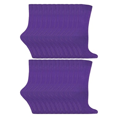 24 Pares de Calcetines Largos Básicos de Algodón para Dama